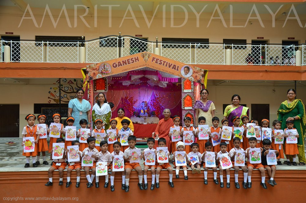 Joyful Ganesh Chaturthi Celebrations at School Amrita Vidyalayam Pune